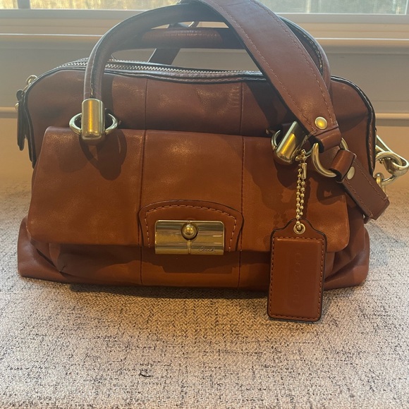 Coach Handbags - Coach Handbag - Kristin #E1093-14782 Leather Satchel/ Tan